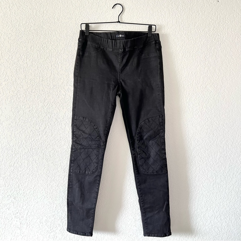 7 For All Mankind Pull-Up Leggings Ankle Zipper Size 32 Vintage